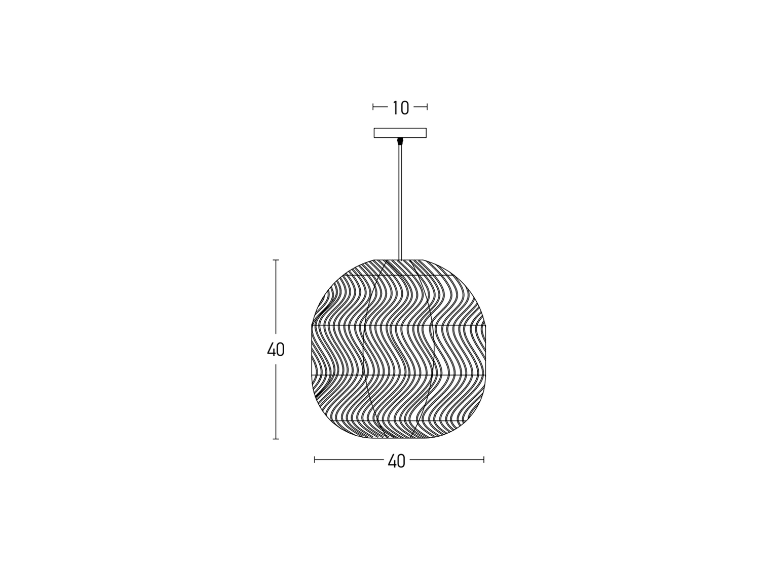 Závěsné svítidlo rattan, 1xE27, ø40cm
