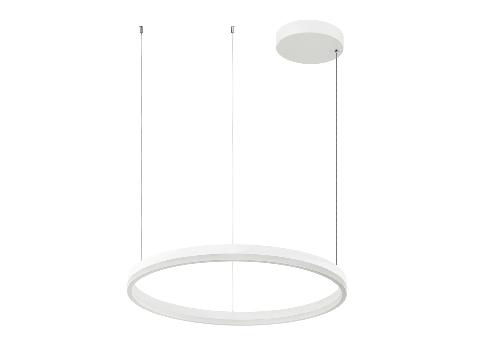 Závěsné LED stmívatelné svítidlo bílé, 42W, 3000K, ø60cm