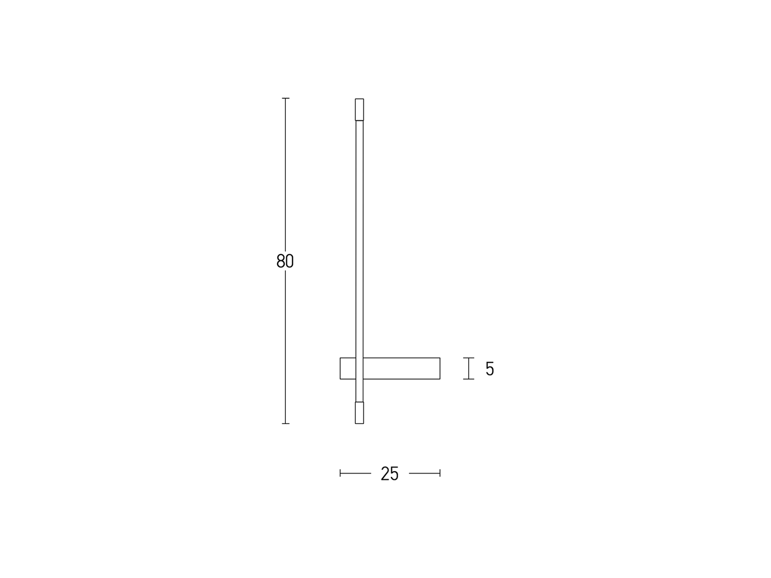 Nástěnné LED svítidlo černo/zlaté, 10W, 3000K, 80cm
