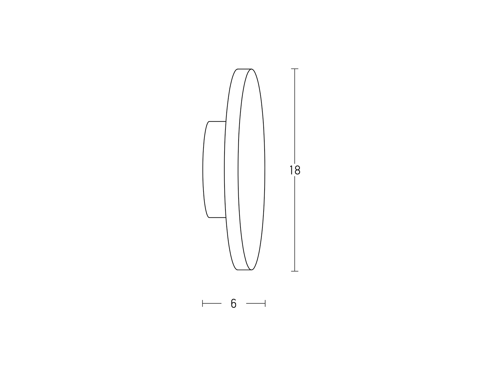 Nástěnné LED svítidlo zlaté, 6W, 3000K, ø18cm
