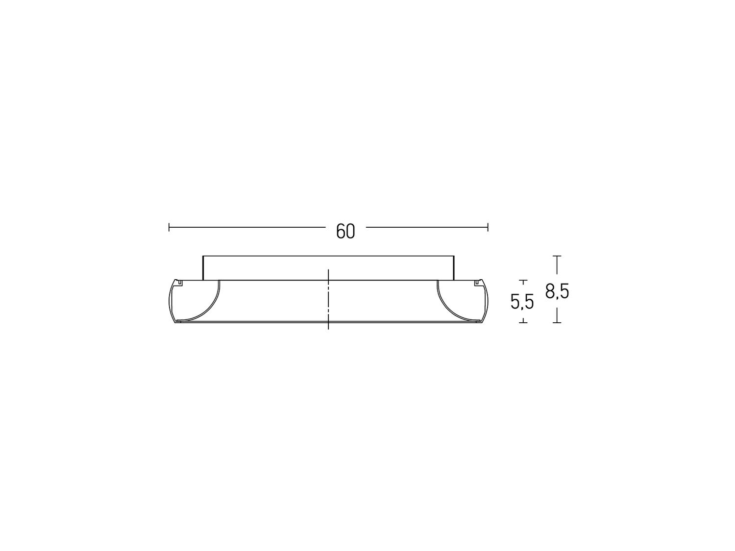 Stropní stmívatelné LED svítidlo černé, 50W, 3000K, 60cm