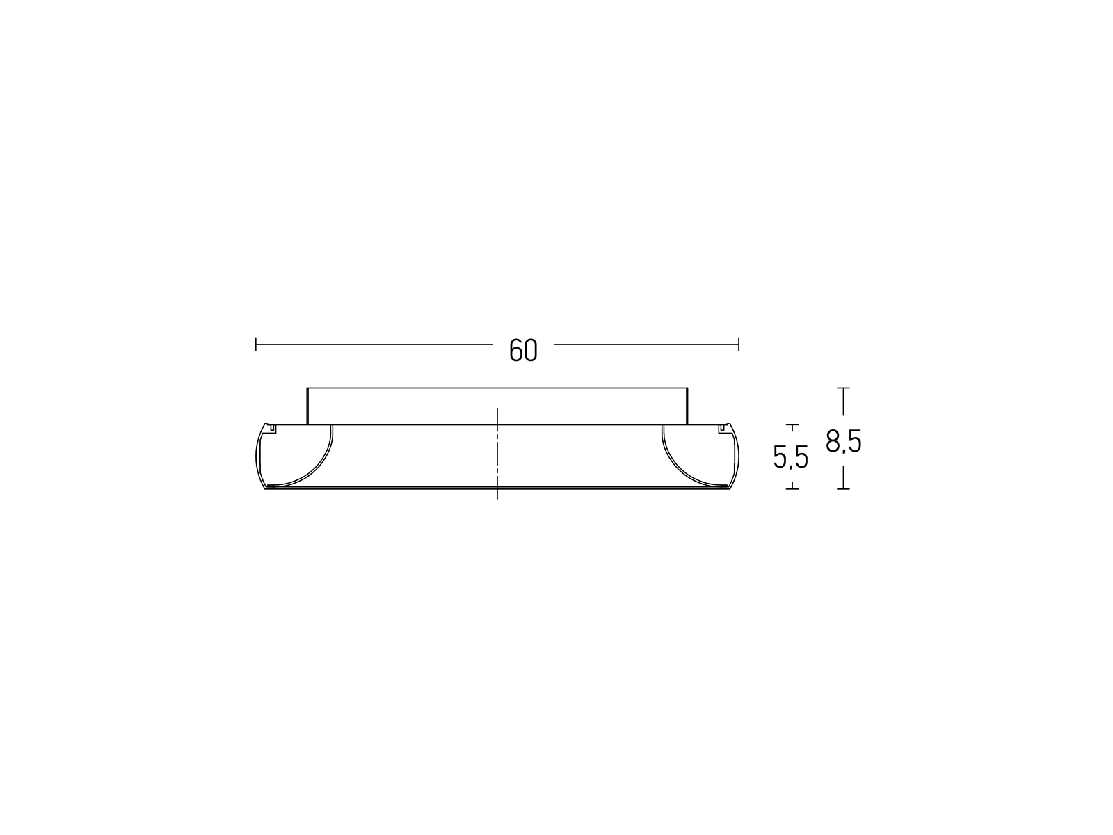 Stropní stmívatelné LED svítidlo černé, 50W, 3000K, 60cm