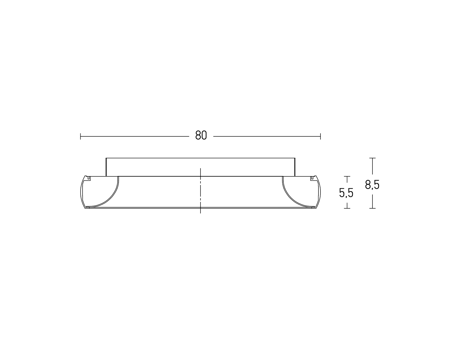 Stropní stmívatelné LED svítidlo černé, 60W, 3000K, 80cm