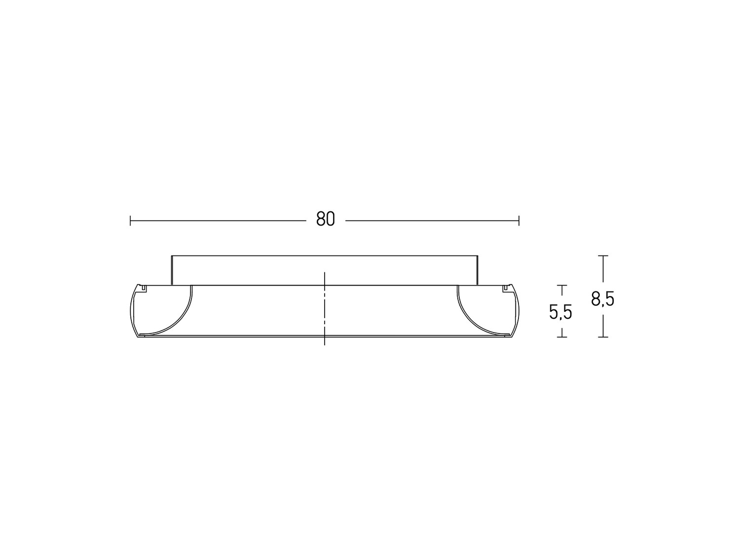 Stropní stmívatelné LED svítidlo bílé, 60W, 3000K, 80cm