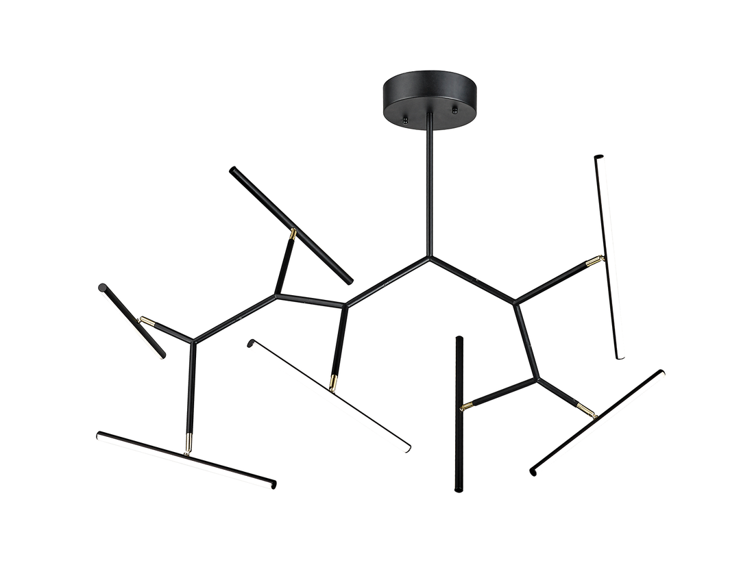 Stropní stmívatelné LED svítidlo černé, 68W, 3000K, 120cm