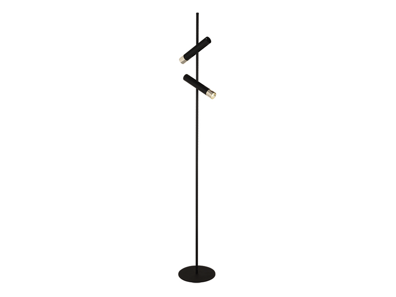 Stojací LED lampa černá/zlatá, 7W, 3000K, 151cm