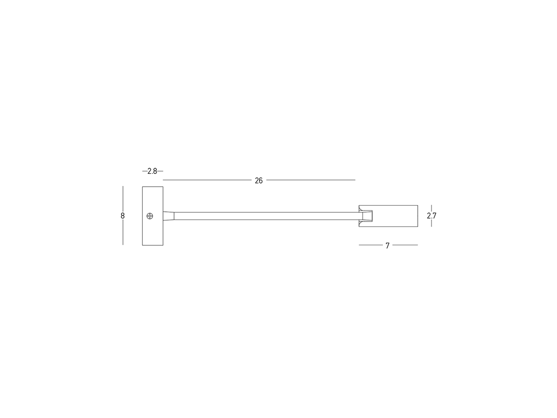 Nástěnné LED svítidlo matně bílé, 3W, 3000K, 26cm