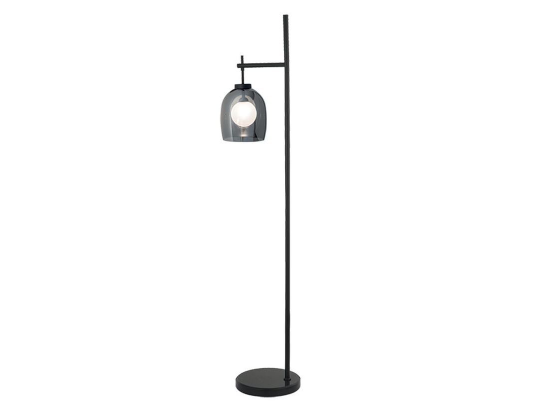 Stojací lampa černá, 1xG9, 145cm