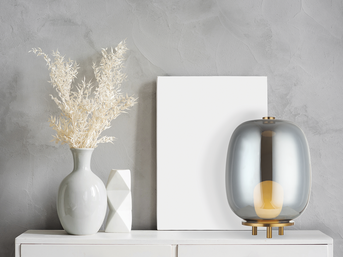 Stolní lampa kouřová/zlatá, 1xG9, 41cm