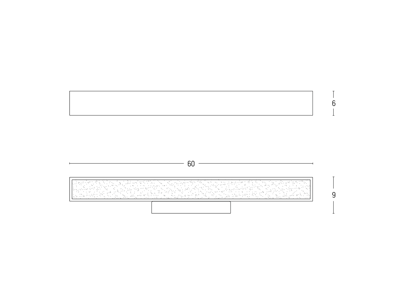 Koupelnové nástěnné LED svítidlo černé, 15W, 3000K, 60cm