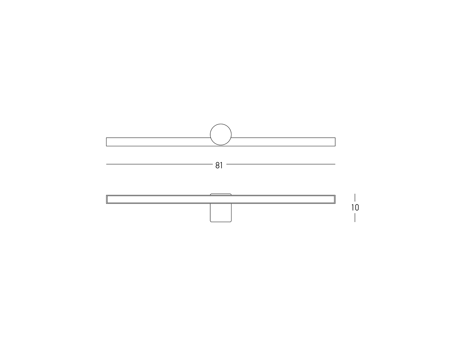 Koupelnové nástěnné LED svítidlo černé, 17W, 3000K, 81cm