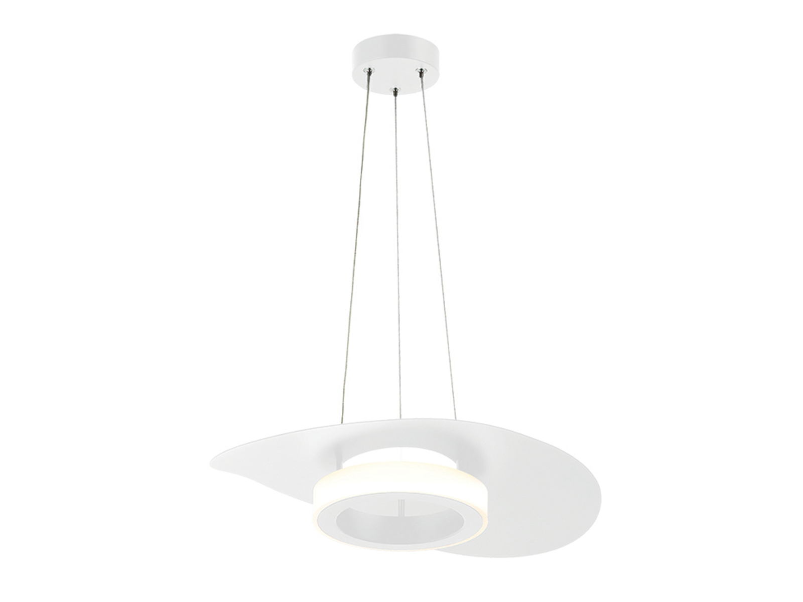 Závěsné LED svítidlo bílé, 20W, 3000K, 52cm