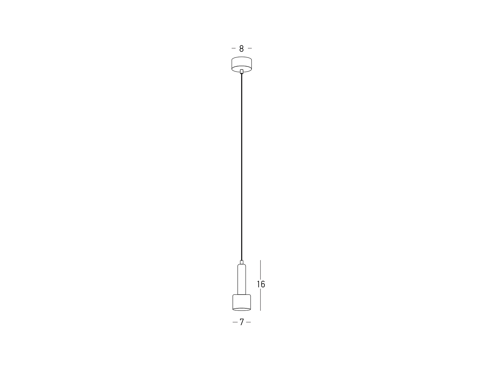 Závěsné LED svítidlo černo/zlaté, 7W, 3000K, ø7cm