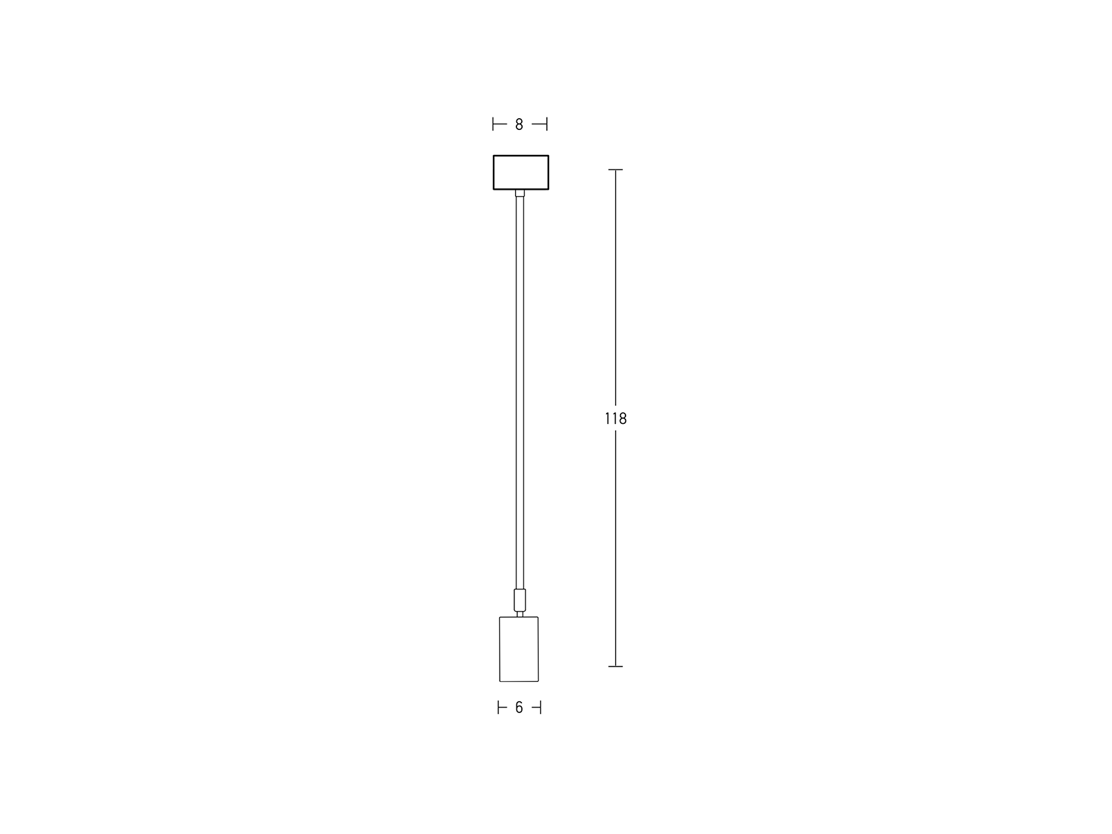 Závěsné svítidlo, 1xGU10, 118cm
