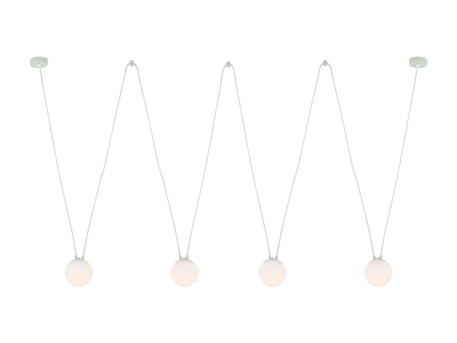 Závěsné svítidlo bílé, 4xG9, ø12cm