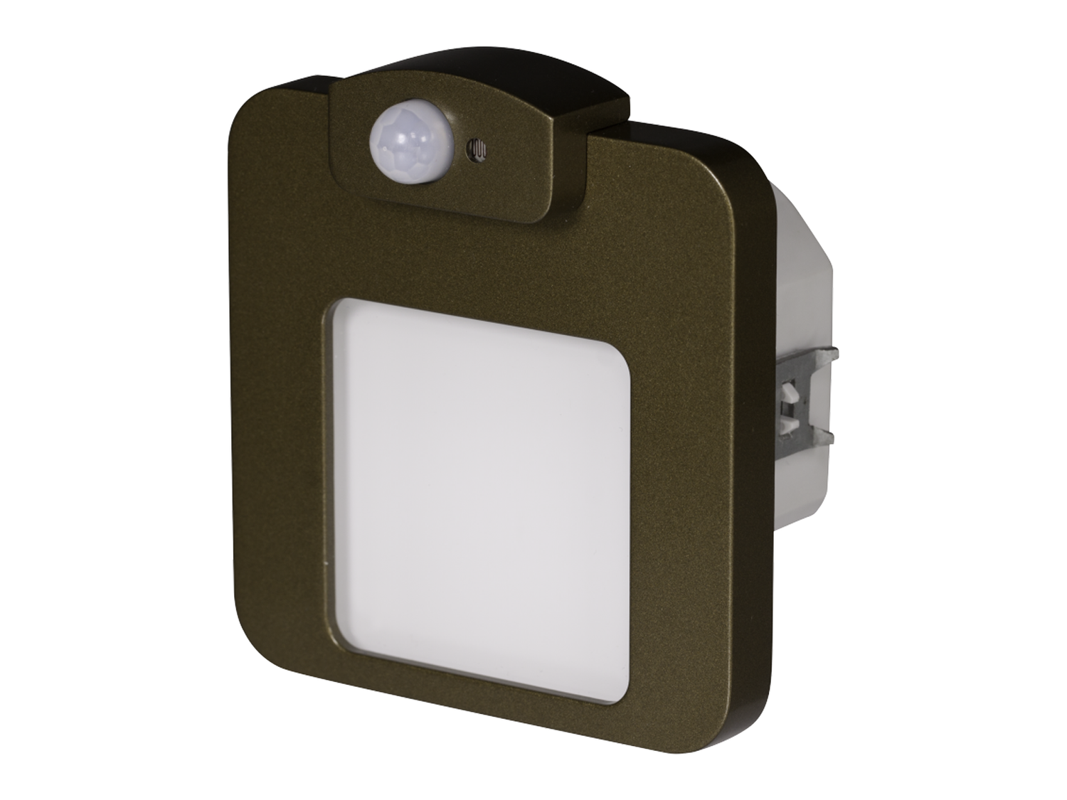 Svítidlo LED s čidlem do krabice LEDIX MOZA 230 V AC, zlatá patina, studená bílá, IP20