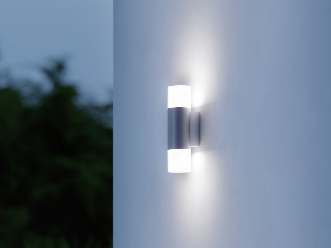 Venkovní nástěnná LED lampa se senzorem L 910 S antracit, 9,8W, 3000K
