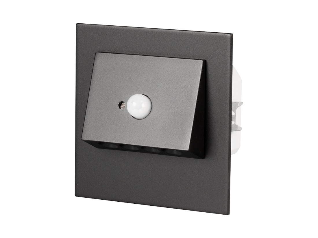 Svítidlo LED se senzorem pod omítku LEDIX NAVI 230 V AC, černá, neutrální bílá, IP20