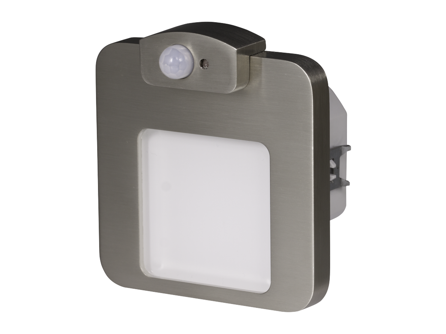 Svítidlo LED s čidlem do krabice LEDIX MOZA 230 V AC, kartáčovaná ocel, neutrální bílá, IP20