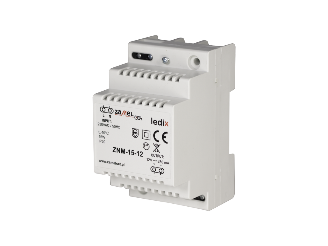 Napájecí zdroj LEDIX ZNM-15-12 do rozvodné skříně