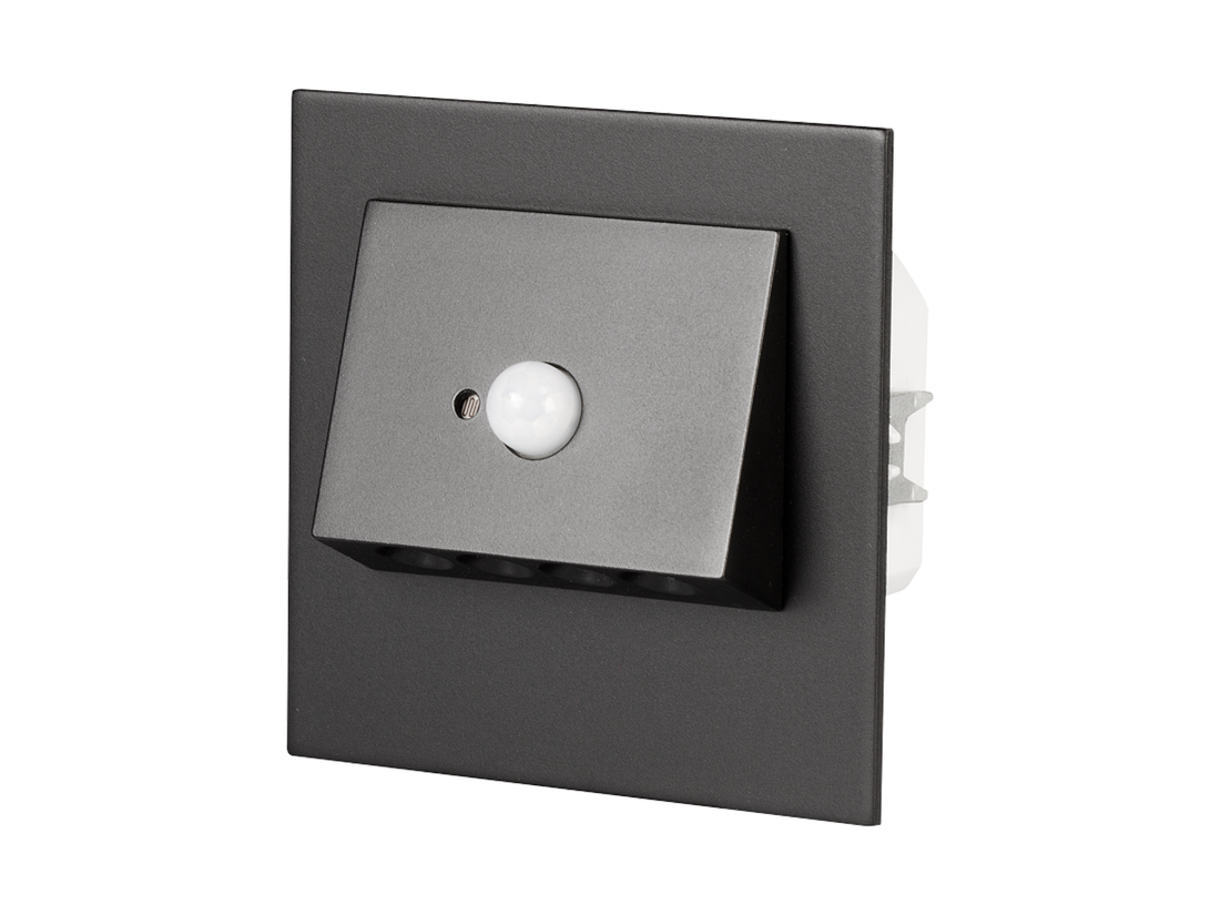 Svítidlo LED se senzorem pod omítku LEDIX NAVI 230 V AC, černá, studená bílá, IP20