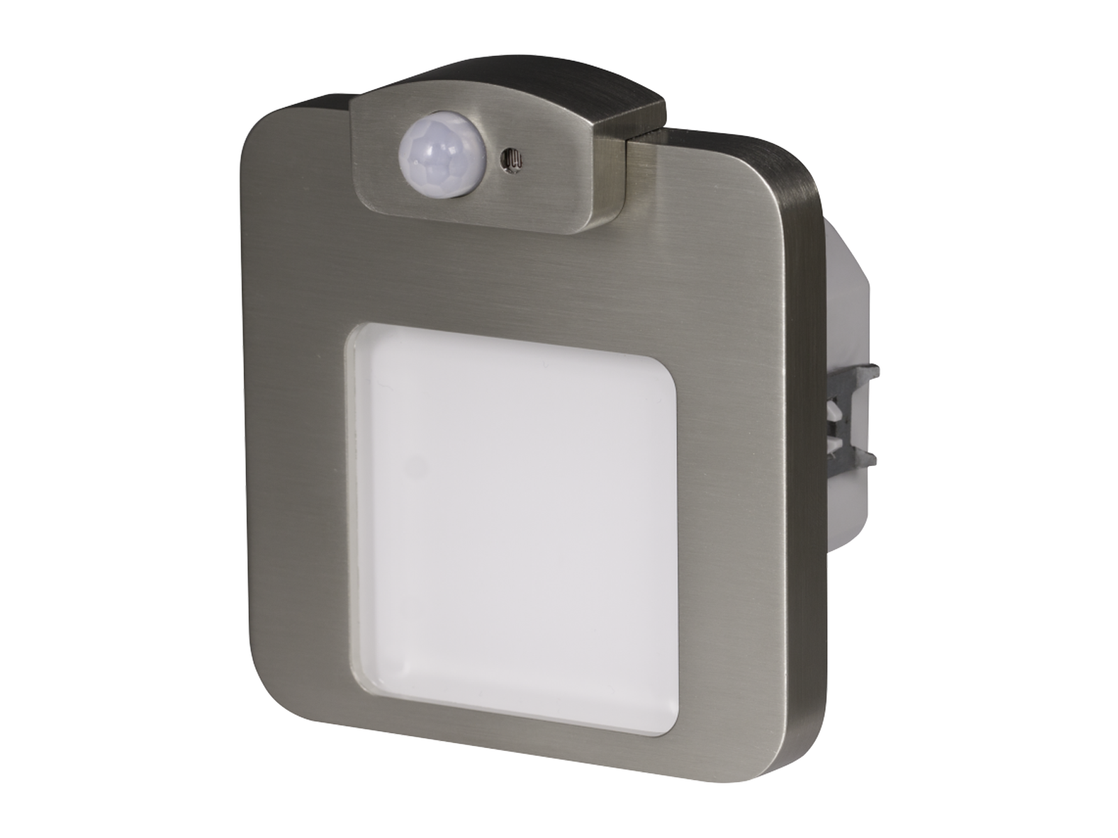 Svítidlo LED se senzorem do KU krabice LEDIX MOZA 230 V AC, kartáčovaná ocel, studená bílá, IP20