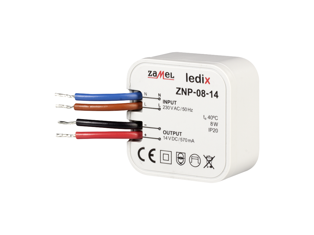 Napájecí zdroj LEDIX ZNP-08-14 do krabice IP20