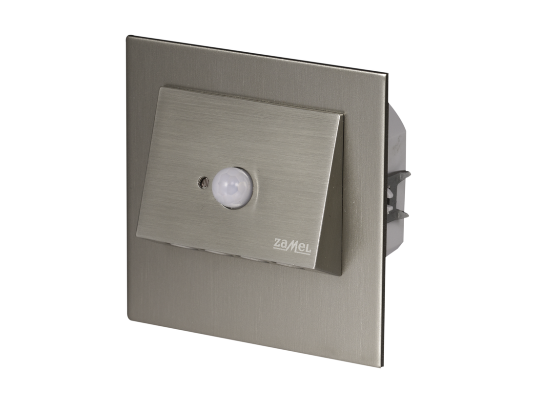 Svítidlo LED se senzorem do KU krabice LEDIX NAVI 230 V AC, nerezová ocel, teplá bílá, IP20
