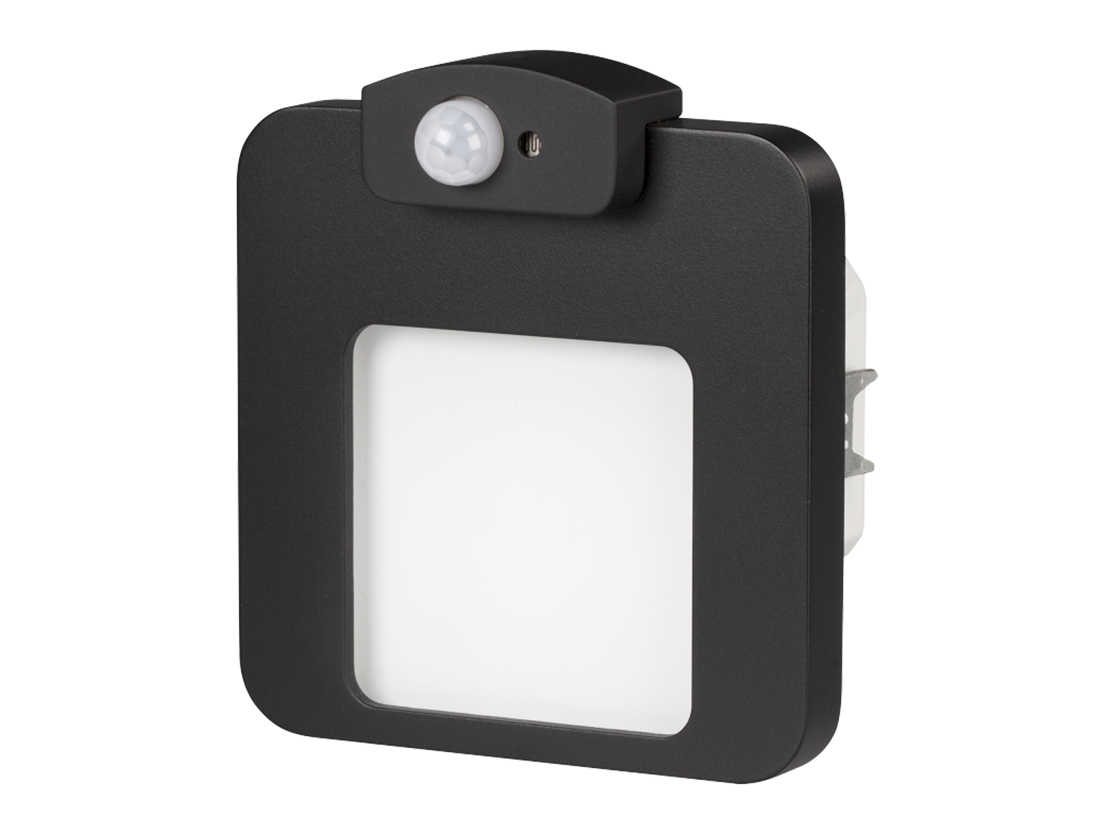Svítidlo LED s čidlem do krabice LEDIX MOZA 230 V AC, černé, teplá bílá, IP20