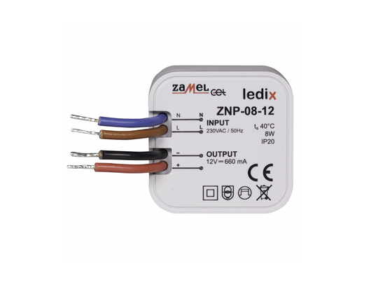 Napájecí zdroj LEDIX ZNP-08-12 do krabice IP20