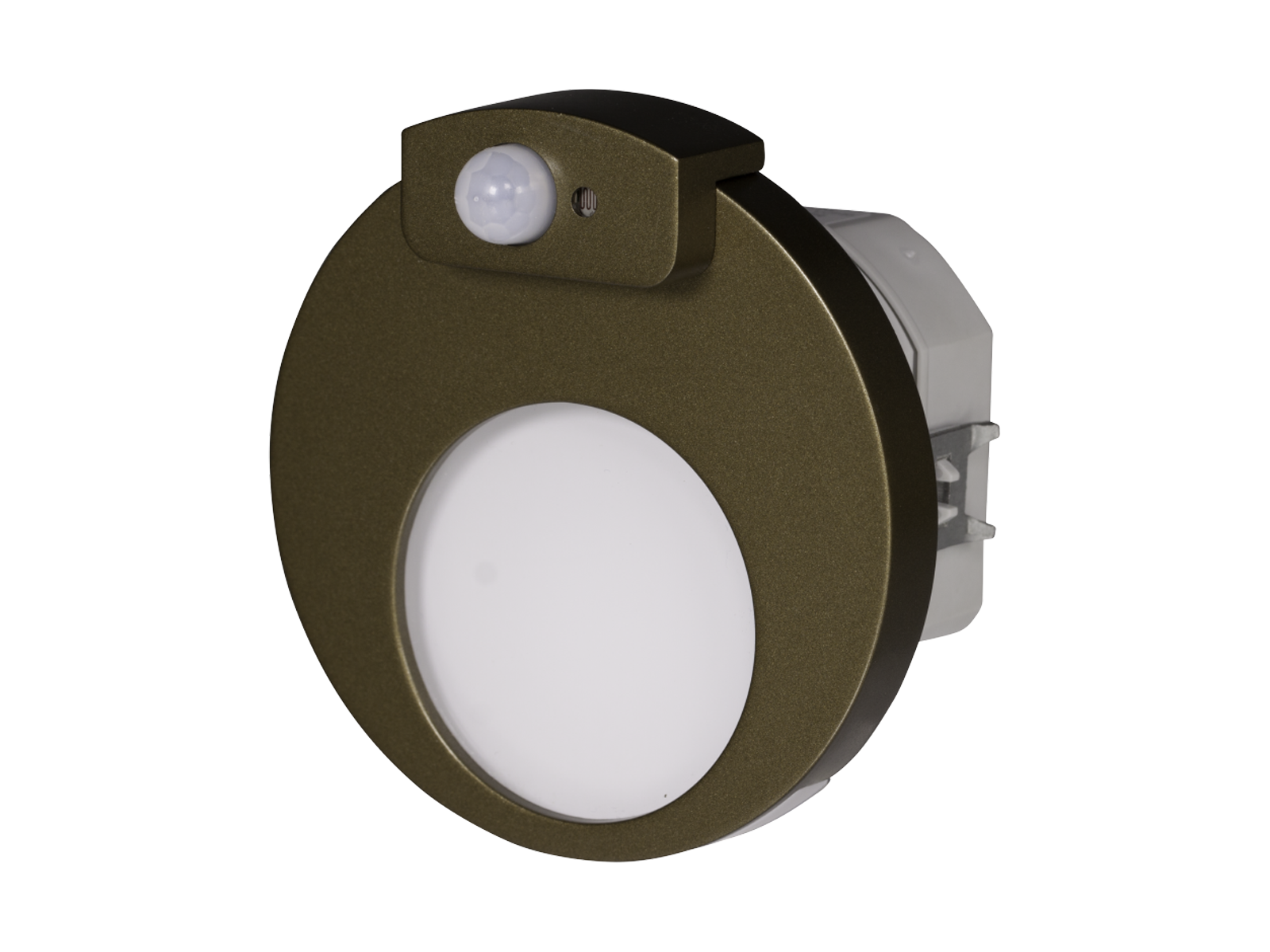 Svítidlo LED se senzorem pod omítku LEDIX MUNA 230 V AC, zlatá patina, neutrální bílá, IP20