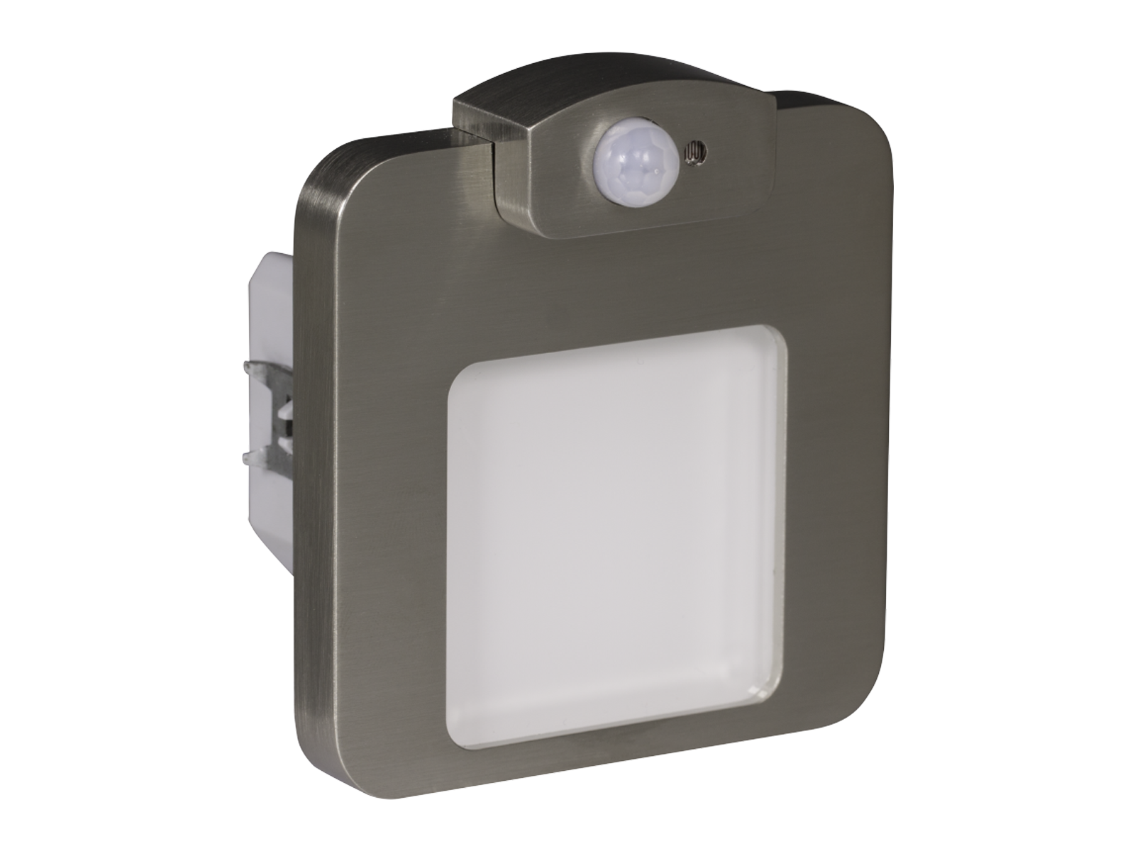 Svítidlo LED s čidlem do krabice LEDIX MOZA 230 V AC, kartáčovaná ocel, neutrální bílá, IP20