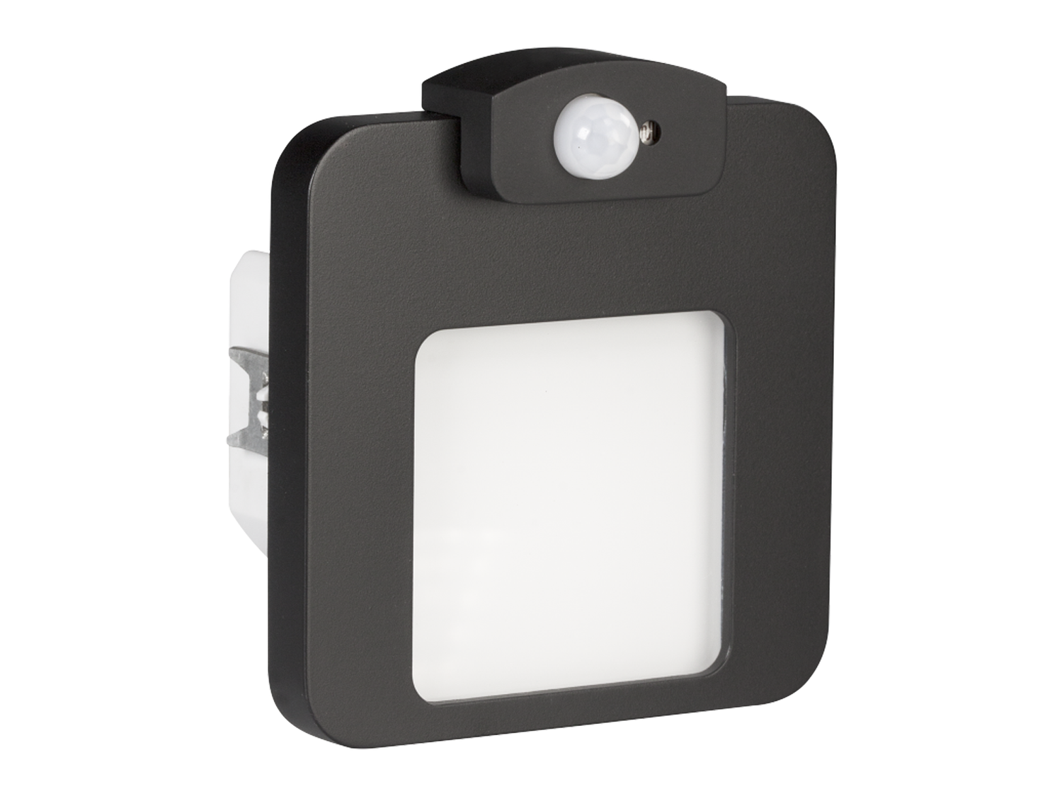 Svítidlo LED s čidlem do krabice LEDIX MOZA 230 V AC, černé, teplá bílá, IP20