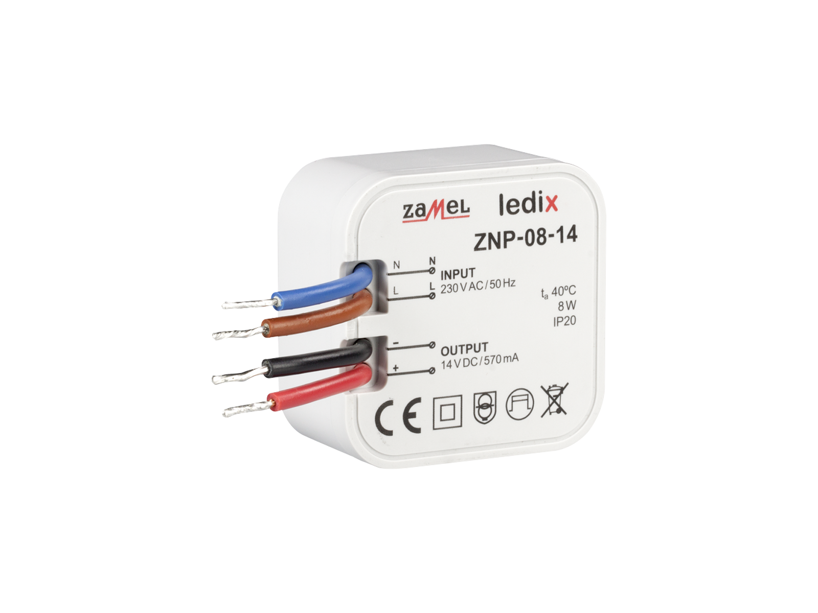 Napájecí zdroj LEDIX ZNP-08-14 do krabice IP20