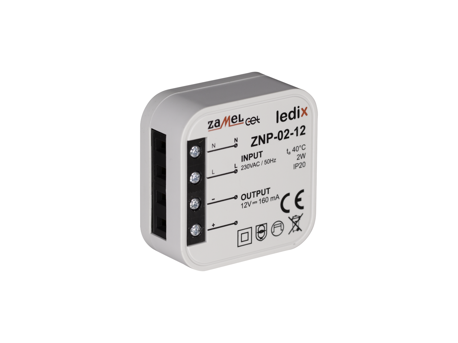 Napájecí zdroj LEDIX ZNP-02-12 do krabice IP20