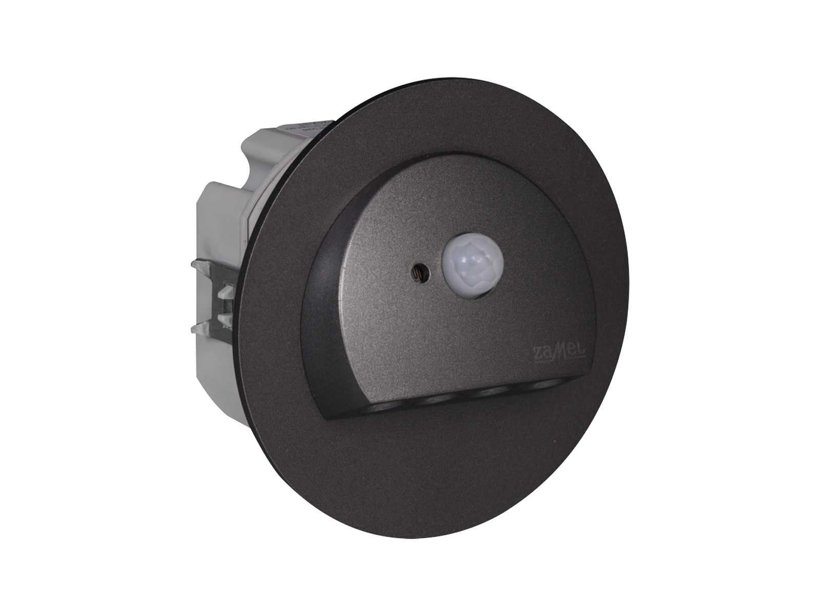 Svítidlo LED s pohybovým čidlem pod omítku LEDIX RUBI 230 V AC, grafit, teplá bílá, IP20