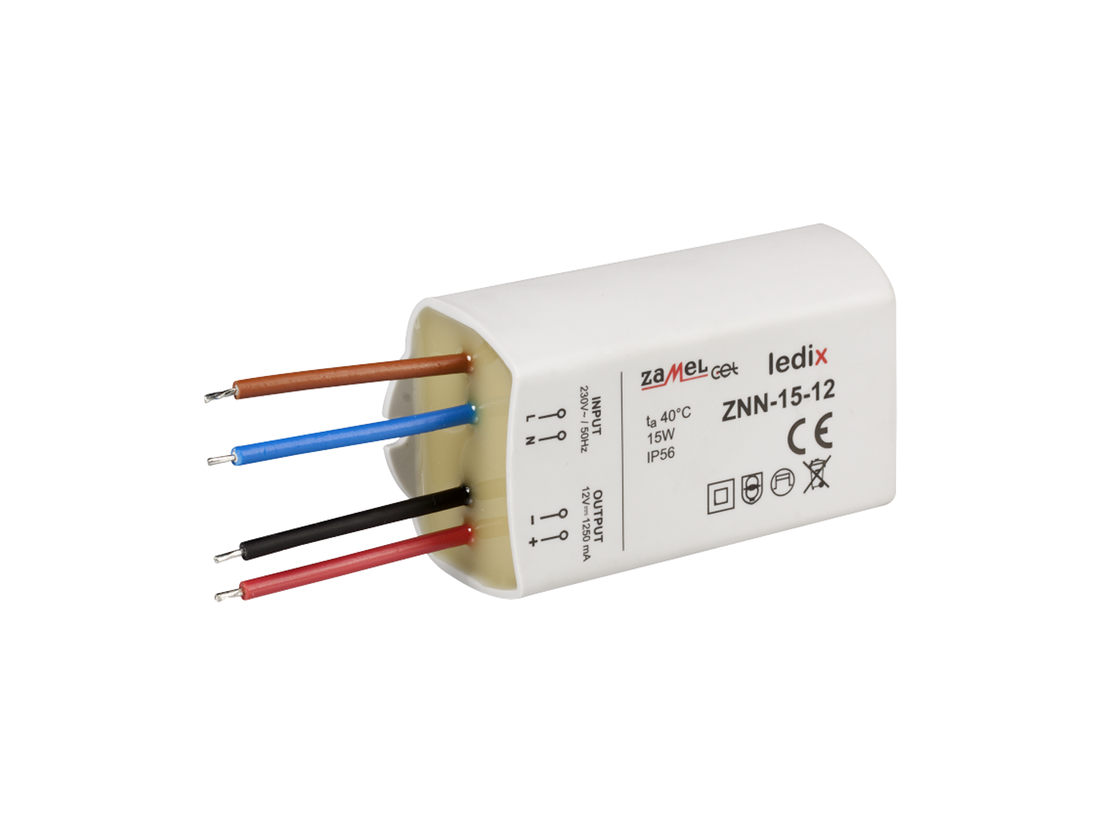 Napájecí zdroj LEDIX ZNN-15-12 na omítku IP56