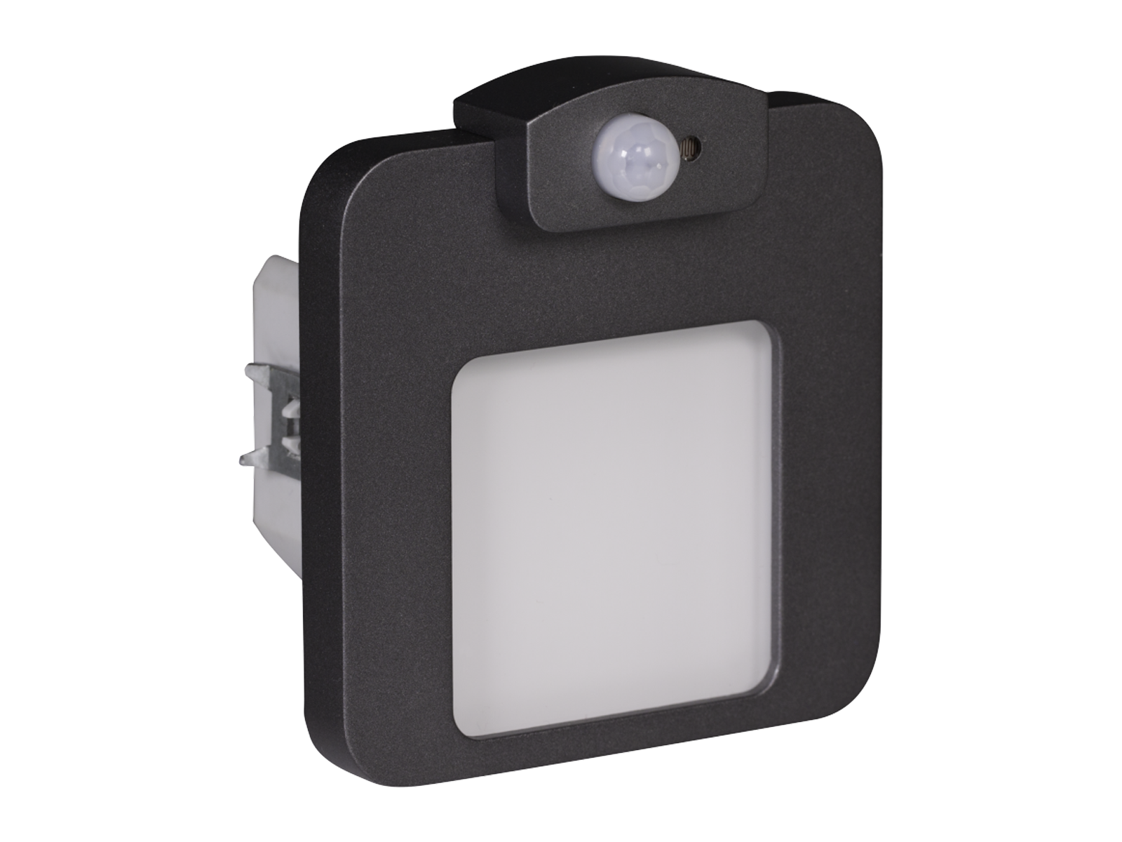 Svítidlo LED se senzorem do KU krabice LEDIX MOZA 230 V AC, grafit, studená bílá, IP20