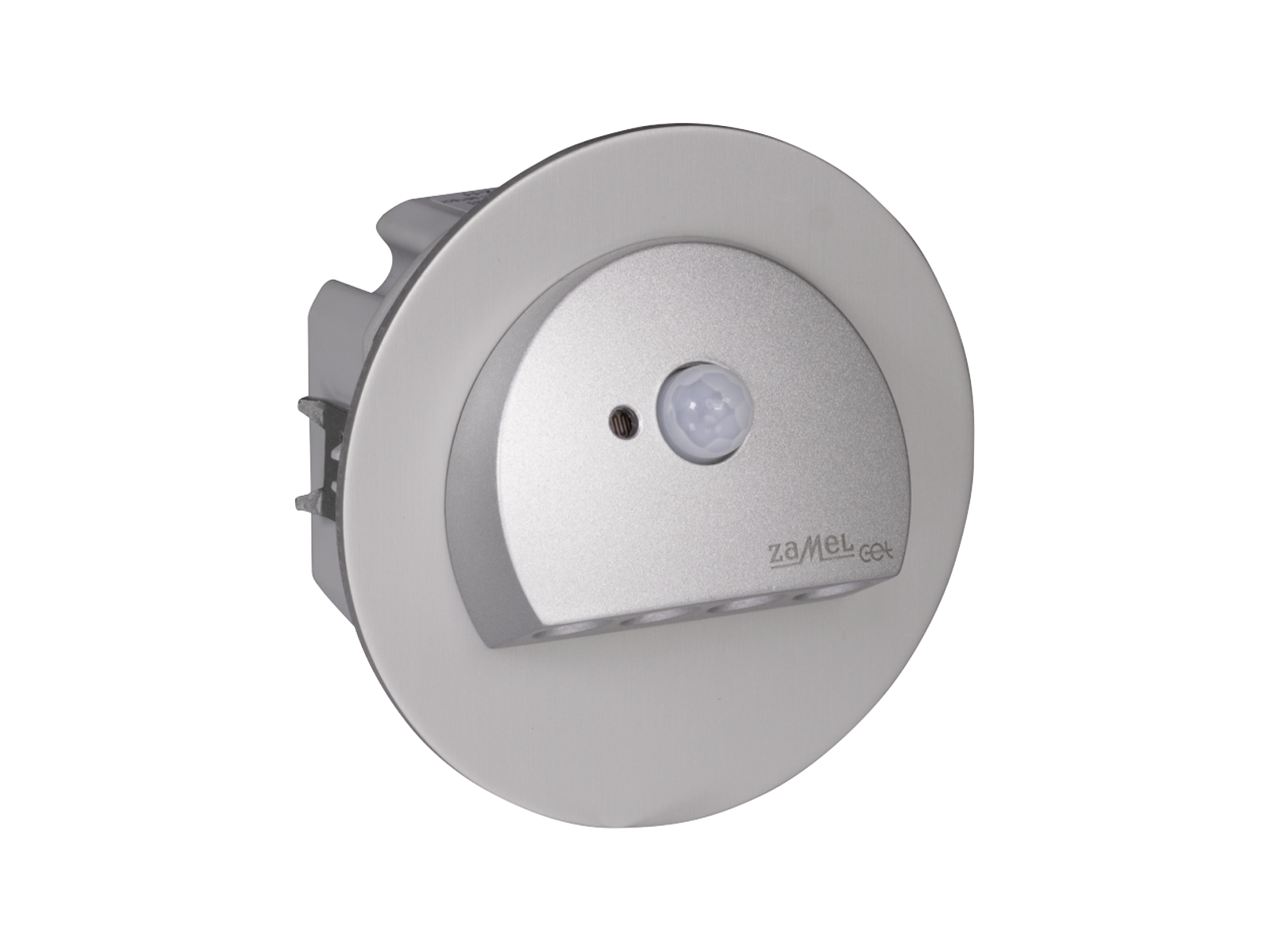 Svítidlo LED s pohybovým čidlem pod omítku LEDIX RUBI 230 V AC, hliník, teplá bílá, IP20
