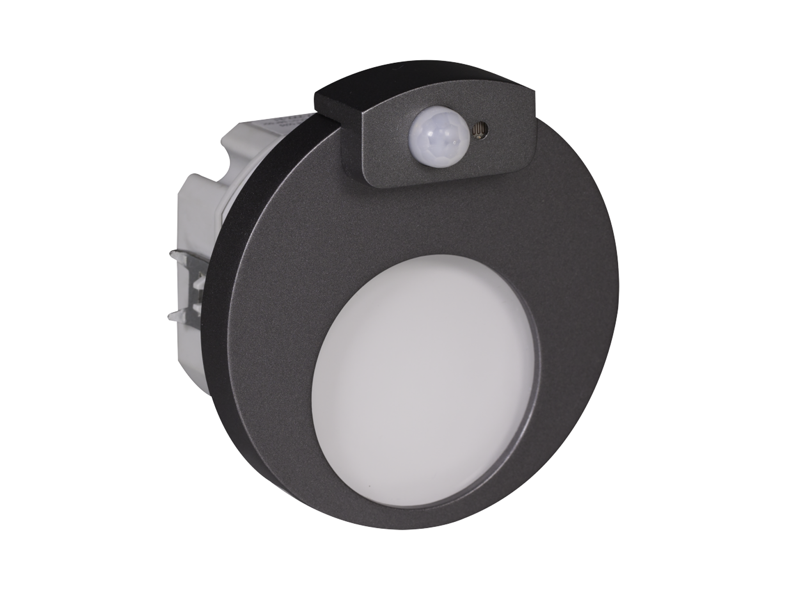 Svítidlo LED se senzorem pod omítku LEDIX MUNA 14V DC, grafit, teplá bílá, IP20