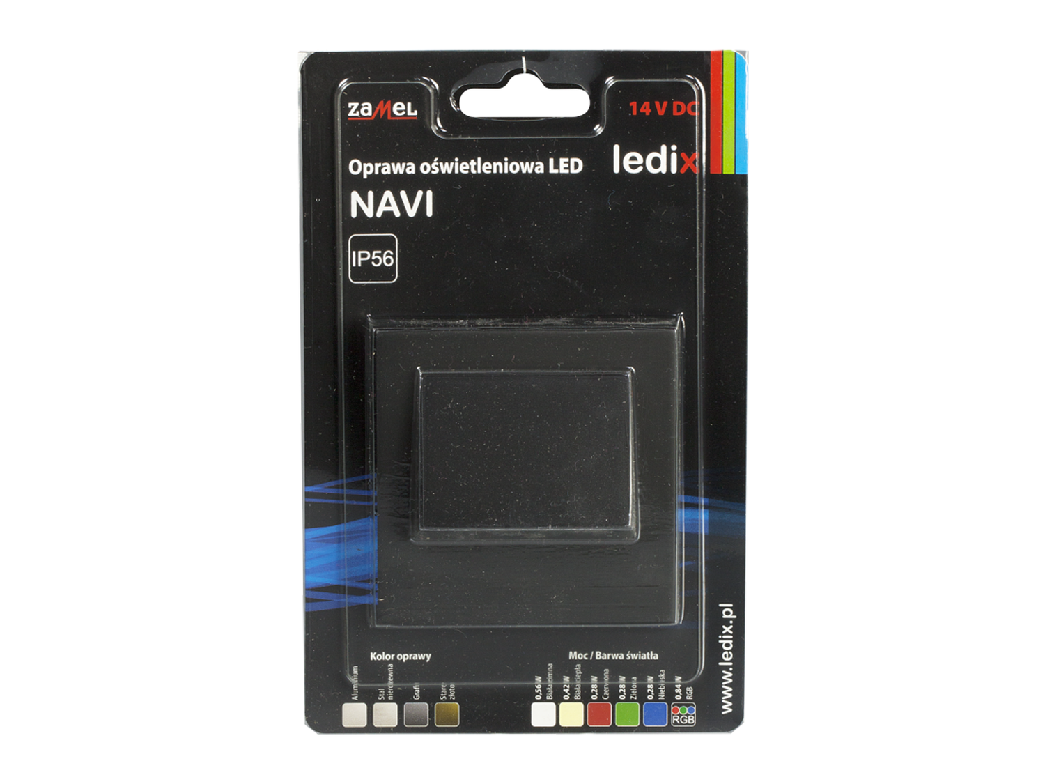Svítidlo LED pod omítku LEDIX NAVI 14V DC, černá, RGB, IP56