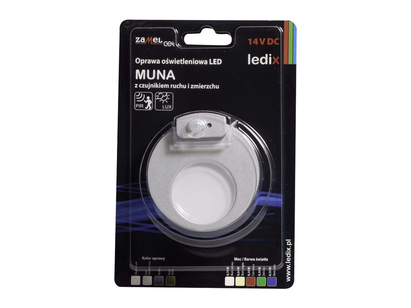 Svítidlo LED se senzorem pod omítku LEDIX MUNA 14V DC, hliník, studená bílá, IP20