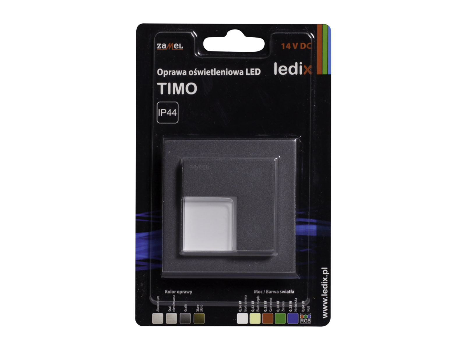 Svítidlo LED na omítku LEDIX TIMO 14V DC, grafit, studená bílá, IP44