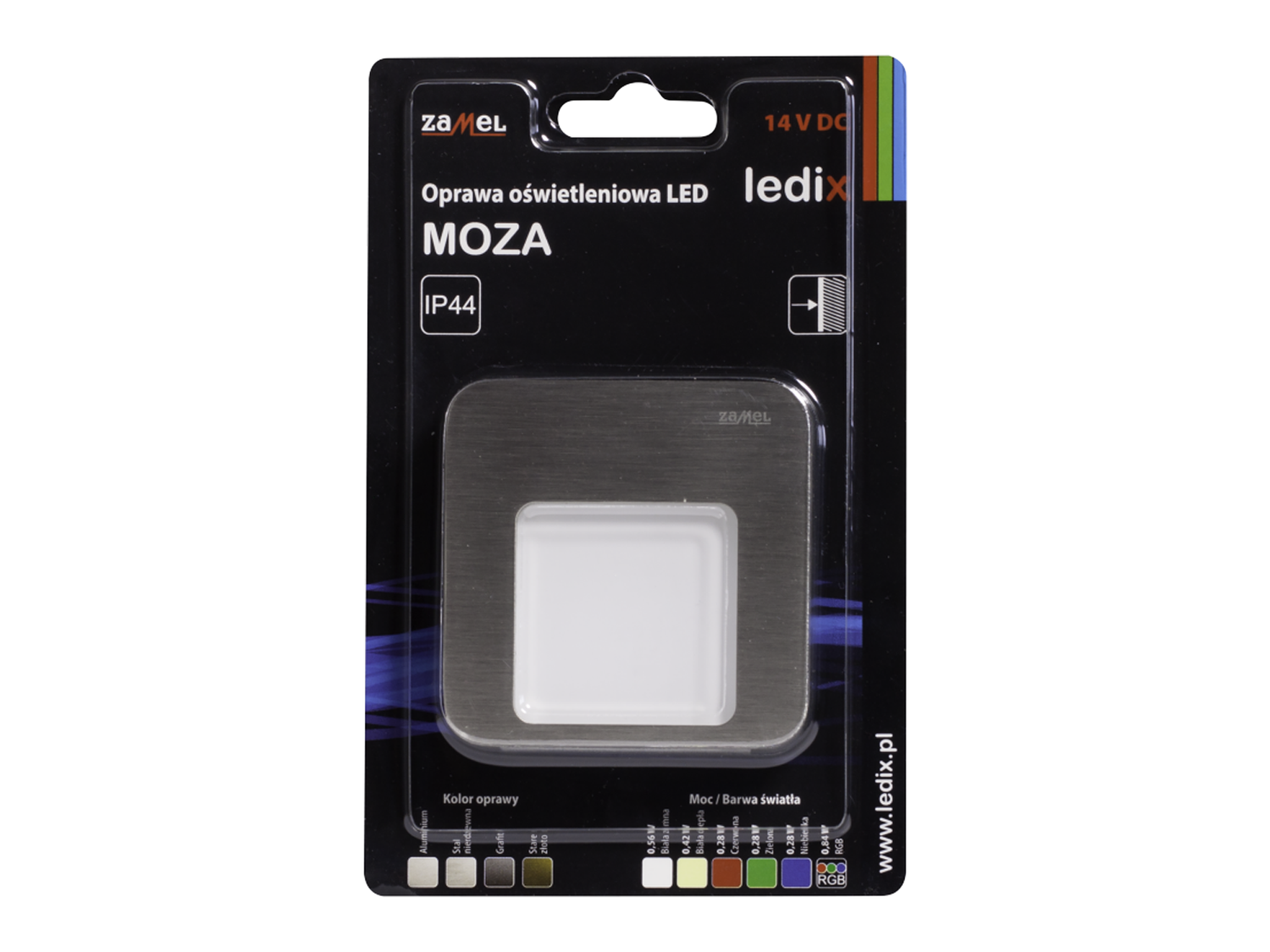Svítidlo LED na omítku LEDIX MOZA 14V DC, nerezová ocel, teplá bílá, IP44