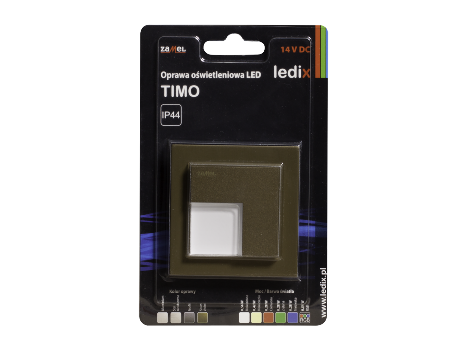 Svítidlo LED do krabice LEDIX TIMO 14V DC, zlatá patina, neutrální bílá, IP44