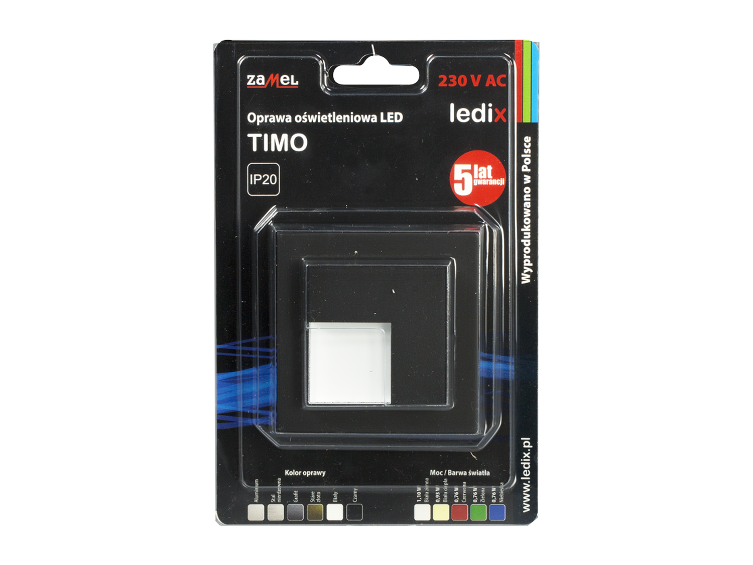 Svítidlo LED do krabice pod omítku LEDIX TIMO 230V AC, černá, teplá bílá, IP20