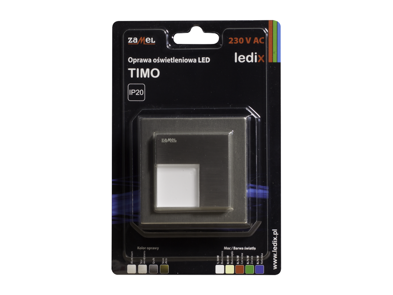 Svítidlo LED do krabice LEDIX TIMO 230V AC, kartáčovaná ocel, neutrální bílá, IP20