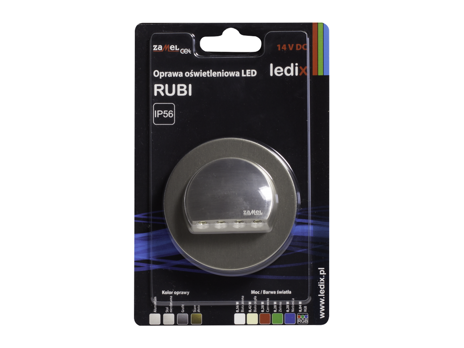 Svítidlo LED pod omítku LEDIX RUBI 14V DC, kartáčovaná ocel, teplá bílá, IP56