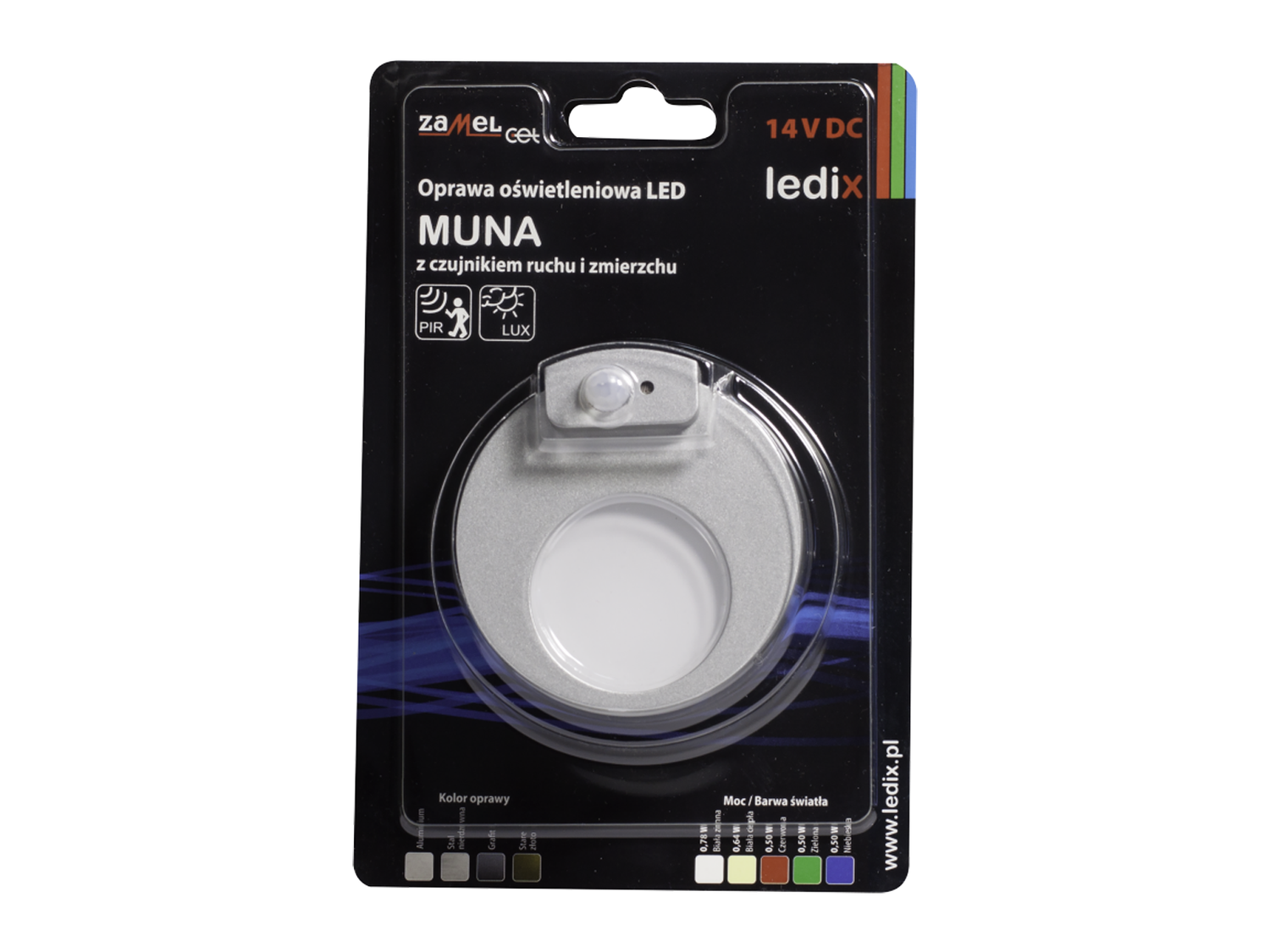 Svítidlo LED se senzorem pod omítku LEDIX MUNA 230 V AC, hliník, neutrální bílá, IP20