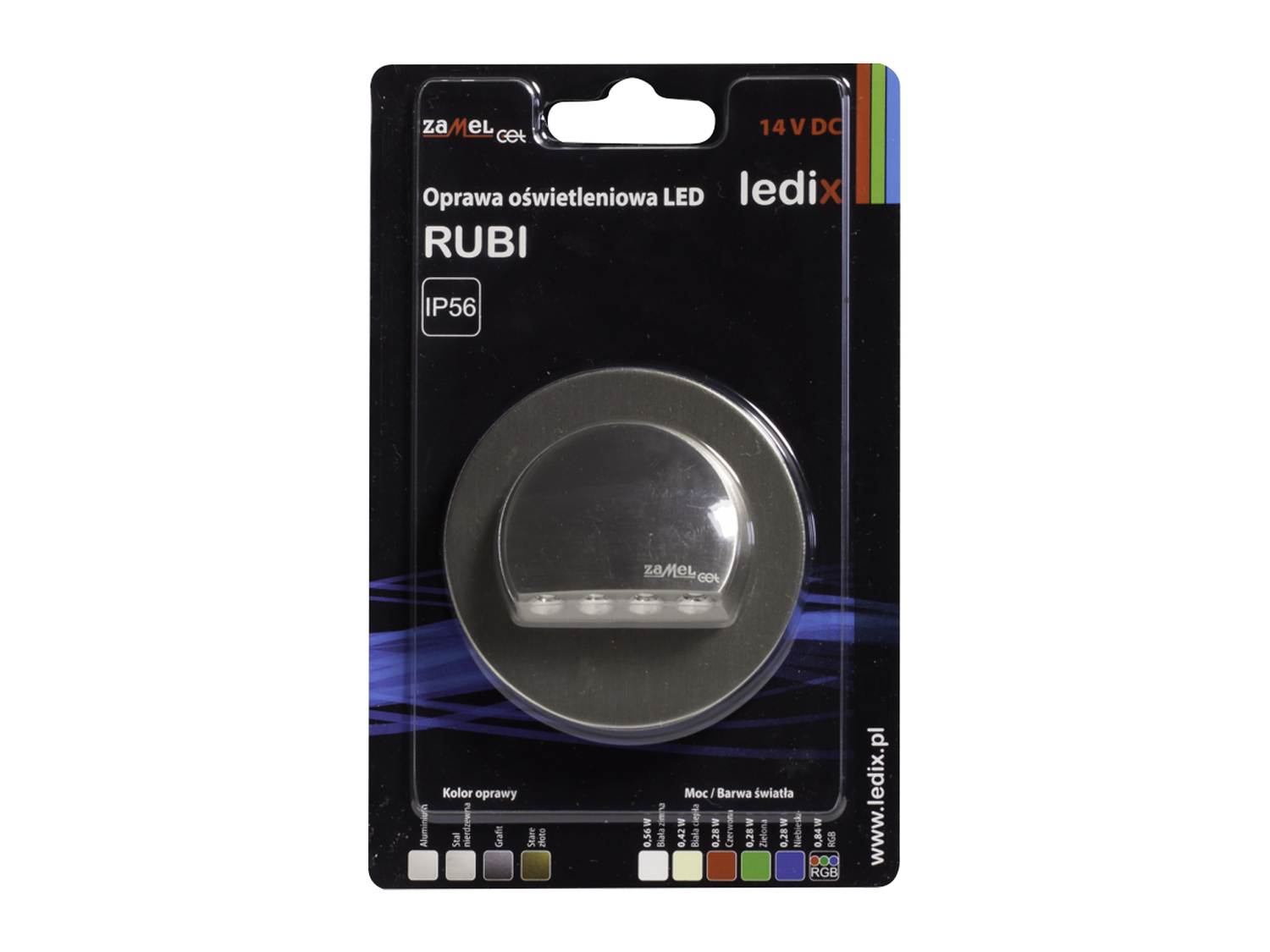 Svítidlo LED na omítku LEDIX RUBI 14V DC, kartáčovaná ocel, studená bílá, IP56